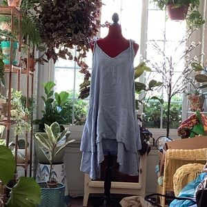 Kaktus Light Blue High Low Dress